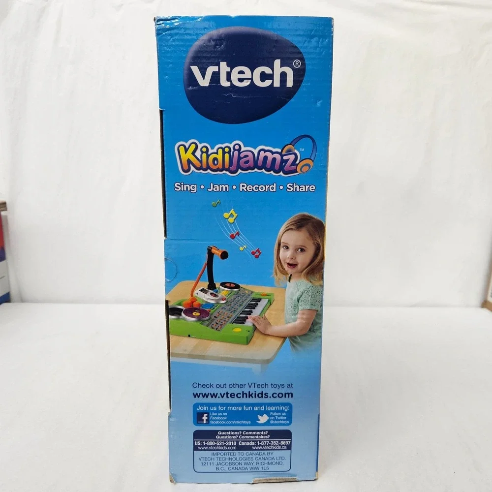 VTech KidiJamz Studio Music Station Keyboard DJ Scratch‎ Pad Microphone New